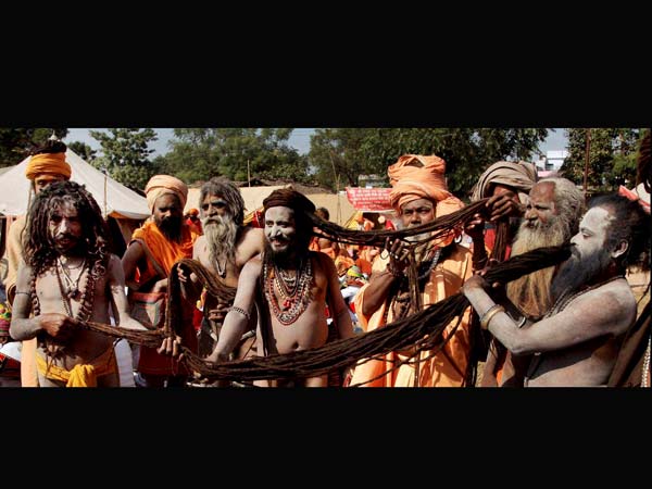 Juna Akhada Naga Sadhus flaunt their hair