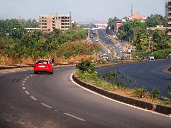A view of an empty National Highway-66