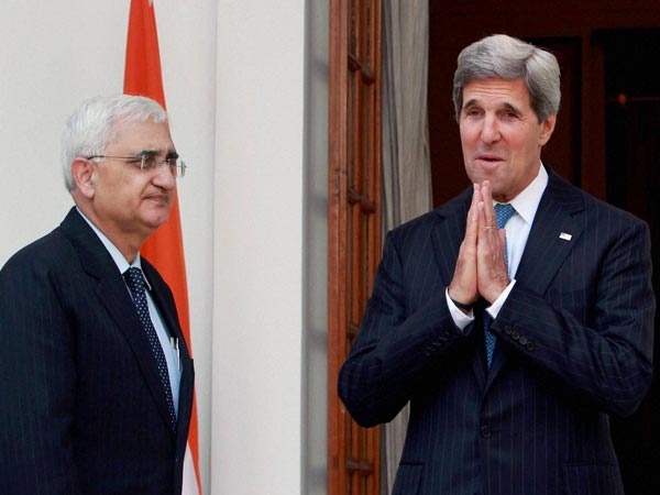 John Kerry and Salman Khurshid