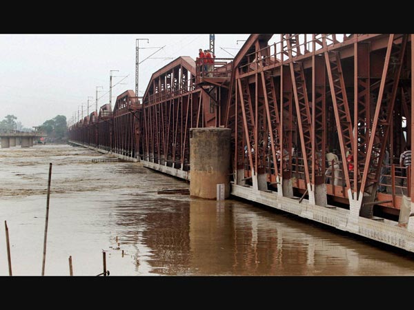 The water level in the Yamuna