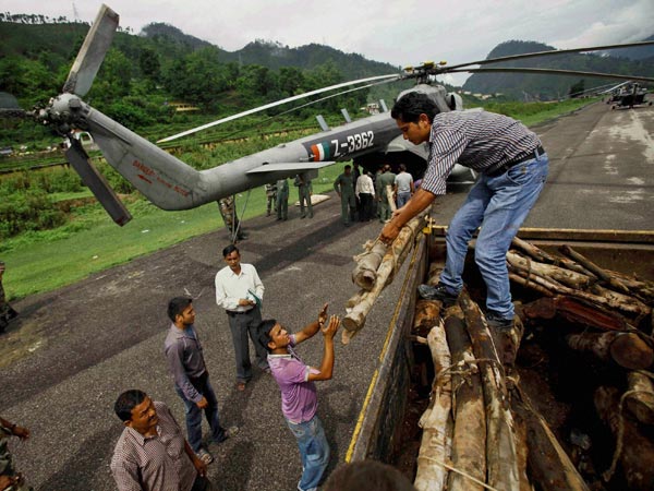 Locals unload woods
