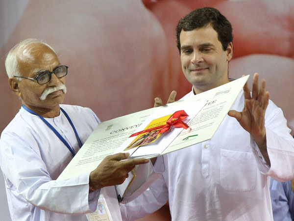 Rahul handing over documents to confer ownership rights