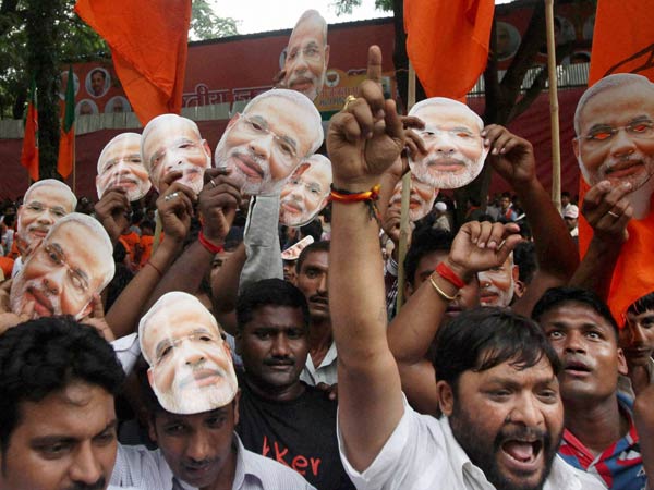 BJP activists in Mumbai