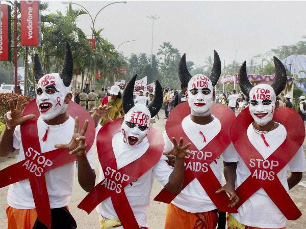 AIDS activists during an awareness campaign