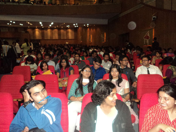Youngsters at the auditorium