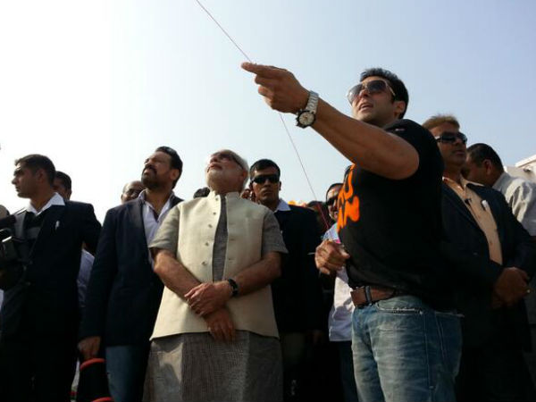 At kite-flying ceremony