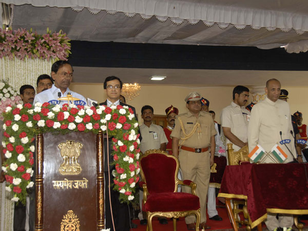 K Chandrashekhar Rao was sworn-in as the chief minister of the state