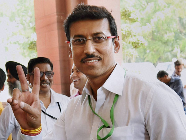 BJP MP Rajyavardhan Singh Rathore at Parliament House