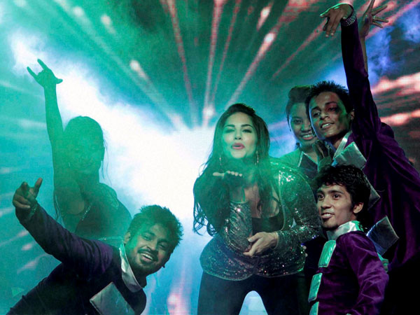 Bollywood Actress Sunny Leone performing during an event