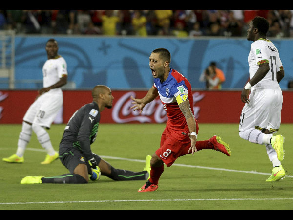 File photo: USA's Clint Dempsey (red) celebrates a goal File photo: USA's Clint Dempsey (red) celebrates a goal