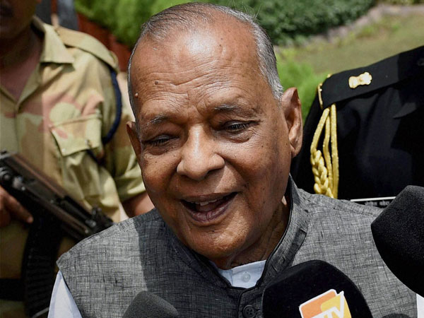 Governor of Assam J B Patnaik addresses media
