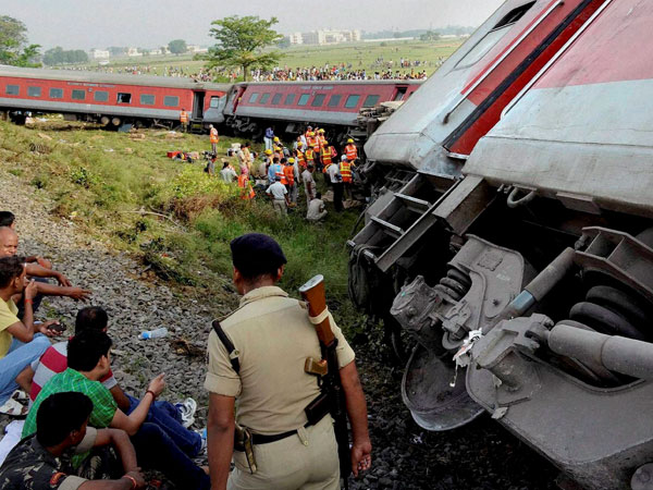Rescue work in progress after 12 coaches of the Delhi-Dibrugarh Rajdhani Express