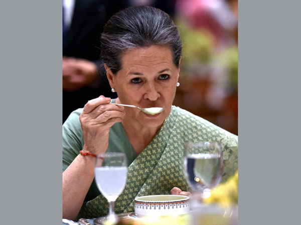 Congress President Sonia Gandhi during her Iftar party