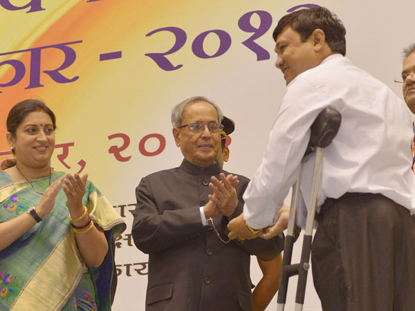 Prez with Union HRD Minister Smriti Irani
