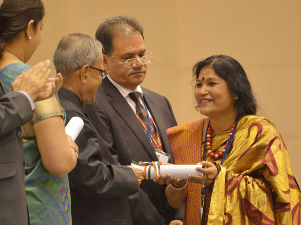 Prez with Union HRD Minister Smriti Irani