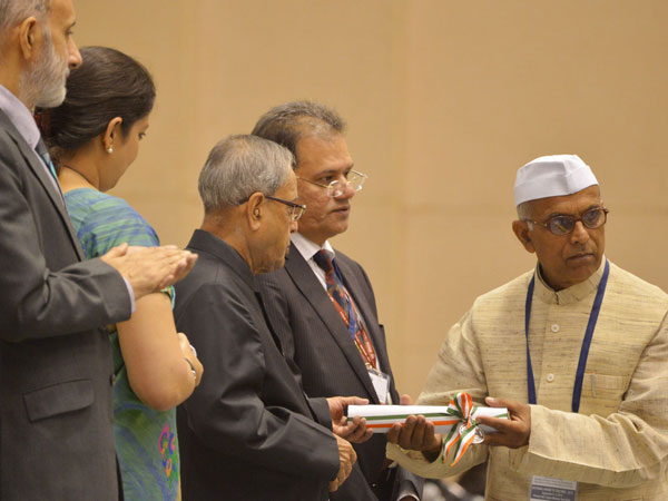 Prez with Union HRD Minister Smriti Irani