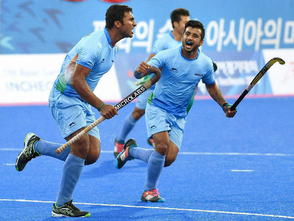File photo: VR Raghunath (left) celebrates a goal for India with his team-mate File photo: VR Raghunath (left) celebrates a goal for India with his team-mate