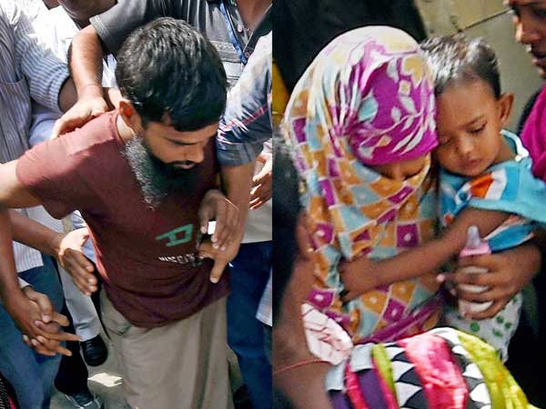 Burdwan blast accused Hasan Molla and Alima Bibi being produced by NIA officials