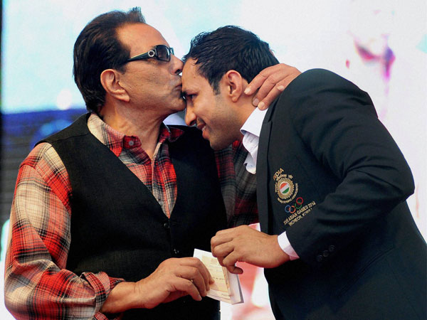Bollywood actor Dharmendra and Indian Kabaddi player Rakesh Kumar