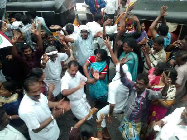 Jayalalitha's supporters celebrate