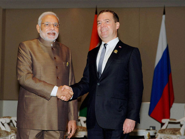 Prime Minister Narendra Modi shakes hands