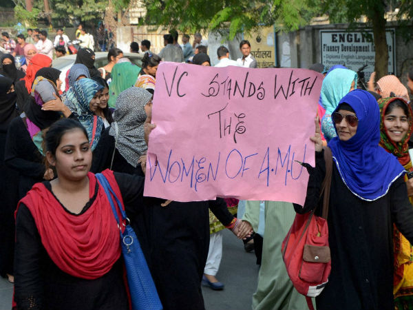 Aligarh Muslim University students slam media for 'biased' reports on library row. (PTI image) Aligarh Muslim University students slam media for 'biased' reports on library row. (PTI image)