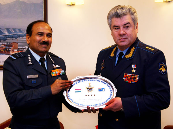 IAF chief with Russian chief IAF chief with Russian chief