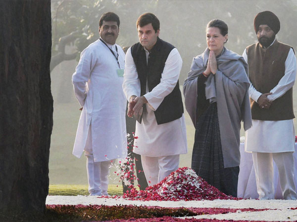 Congress President Sonia Gandhi with party Vice-President Rahul Gandhi