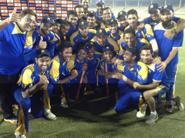 Karnataka players celebrate their win Karnataka players celebrate their win