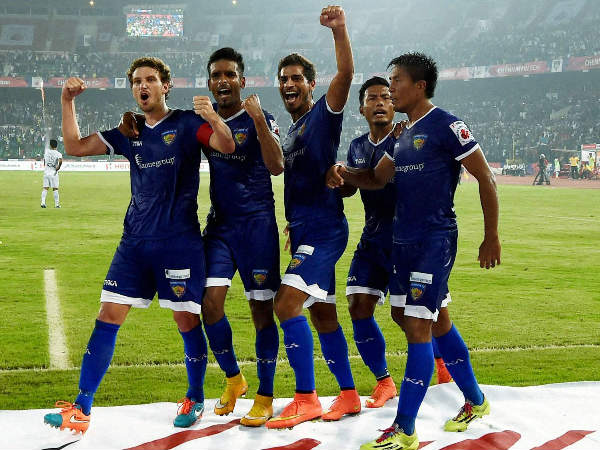 File photo: Chennaiyin FC players celebrating a goal File photo: Chennaiyin FC players celebrating a goal