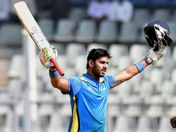 Manoj Tiwary celebrates his century Manoj Tiwary celebrates his century