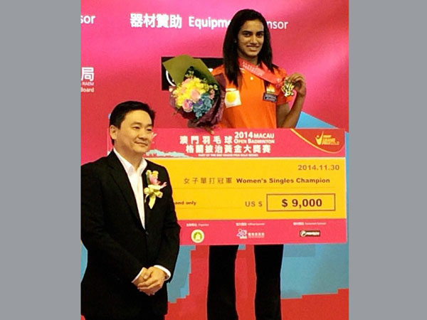 Sindhu defends Macau Open Title Sindhu defends Macau Open Title