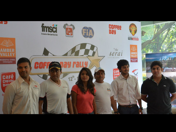 Rally drivers Karna Kadur, Rahul Kantharaj, Harshitha Gowda, Ritesh Guttedar, Dean Mascarenhas and Ashish Ramaswamy who will be seen in action Rally drivers Karna Kadur, Rahul Kantharaj, Harshitha Gowda, Ritesh Guttedar, Dean Mascarenhas and Ashish Ramaswamy who will be seen in action