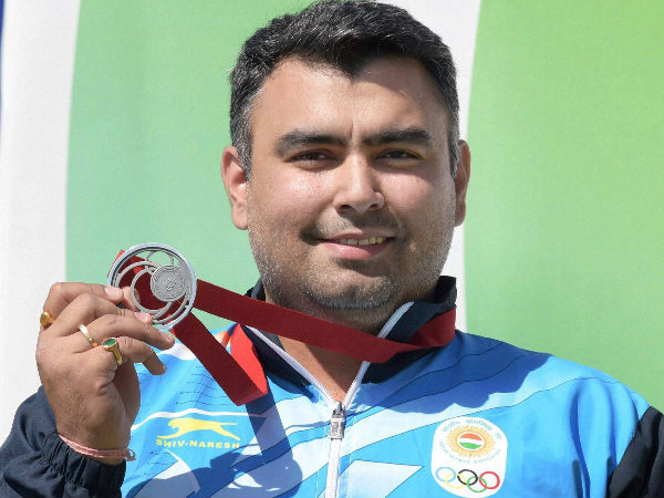 File picture of Gagan Narang celebrating his 50m Rifle Prone silver medal win at Glasgow Commonwealth Games last year File picture of Gagan Narang celebrating his 50m Rifle Prone silver medal win at Glasgow Commonwealth Games last year