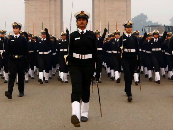 All-women contingent march down Rajpath on R-Day. All-women contingent march down Rajpath on R-Day.