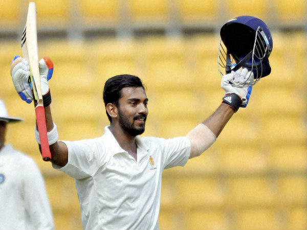 Rahul celebrates his triple hundred Rahul celebrates his triple hundred