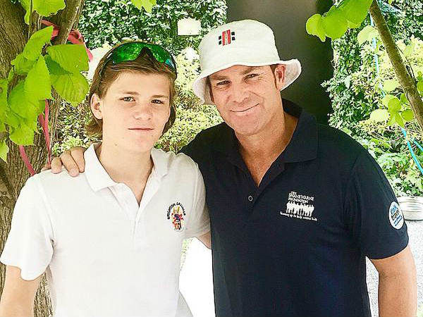 Shane Warne with his son. Photo: Warne's Twitter page Shane Warne with his son. Photo: Warne's Twitter page