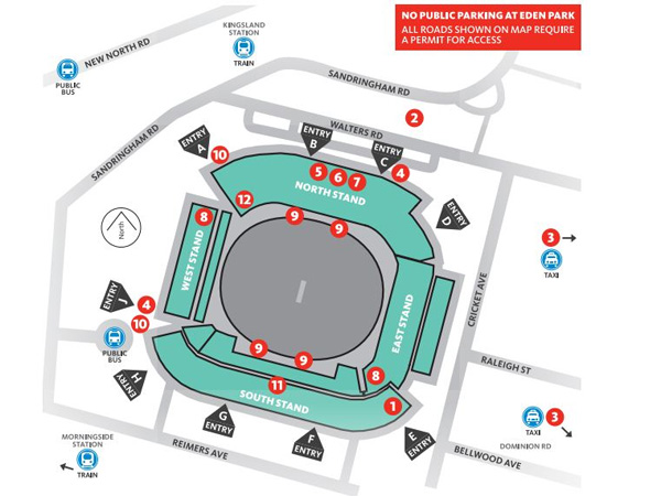 Eden Park venue map Eden Park venue map