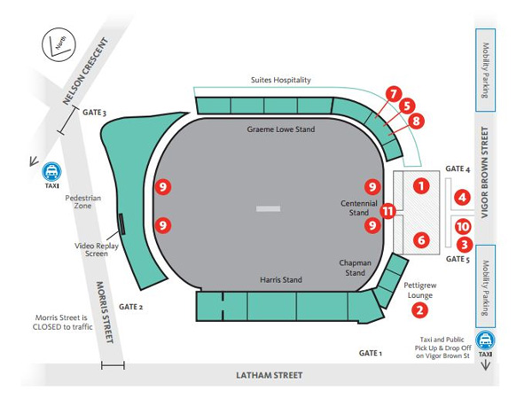 McLean Park's venue map McLean Park's venue map