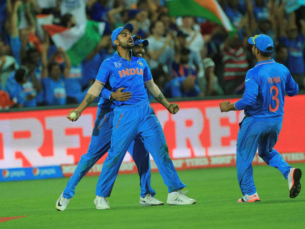 File photo of Indian players celebrating during the World Cup match against Pakistan File photo of Indian players celebrating during the World Cup match against Pakistan