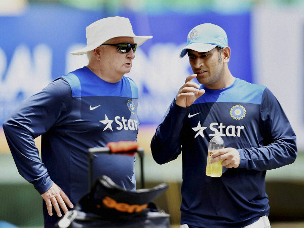 File photo of coach Duncan Fletcher (left) and Dhoni at practice File photo of coach Duncan Fletcher (left) and Dhoni at practice