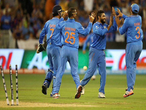 Indian players celebrating during World Cup 2015 Indian players celebrating during World Cup 2015