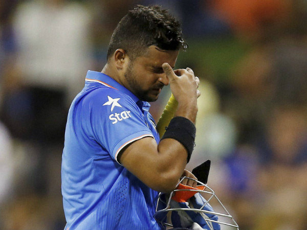 Raina walks back to the pavilion after making 22 against West Indies Raina walks back to the pavilion after making 22 against West Indies