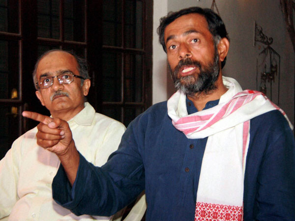Yogendra Yadav and Prashant Bhushan Yogendra Yadav and Prashant Bhushan
