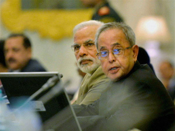 Pranab Mukherjee and Narendra Modi Pranab Mukherjee and Narendra Modi