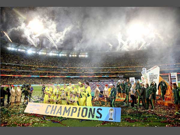 The world champions celebrate The world champions celebrate