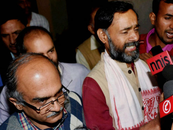 Prashant Bhushan and Yogendra Yadav Prashant Bhushan and Yogendra Yadav