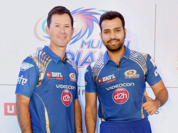 Mumbai Indians chief coach Ricky Ponting (left) and captain Rohit Sharma (right) during a press conference in Mumbai Mumbai Indians chief coach Ricky Ponting (left) and captain Rohit Sharma (right) during a press conference in Mumbai