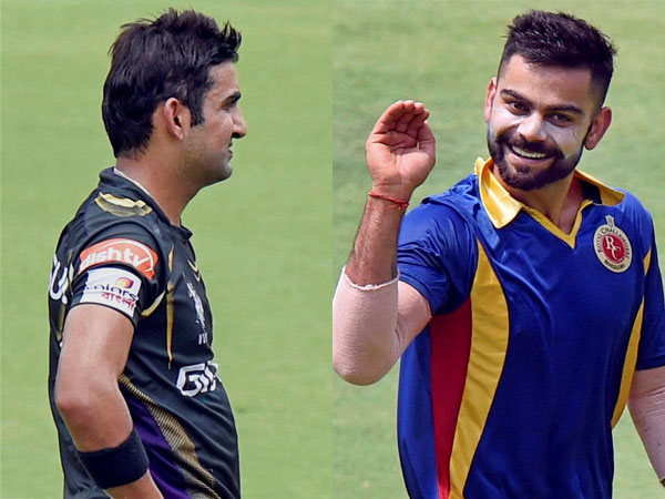 The captains - Gambhir (left) and Kohli The captains - Gambhir (left) and Kohli