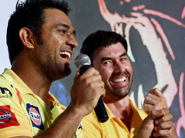 File photo: Fleming (right) with Dhoni File photo: Fleming (right) with Dhoni